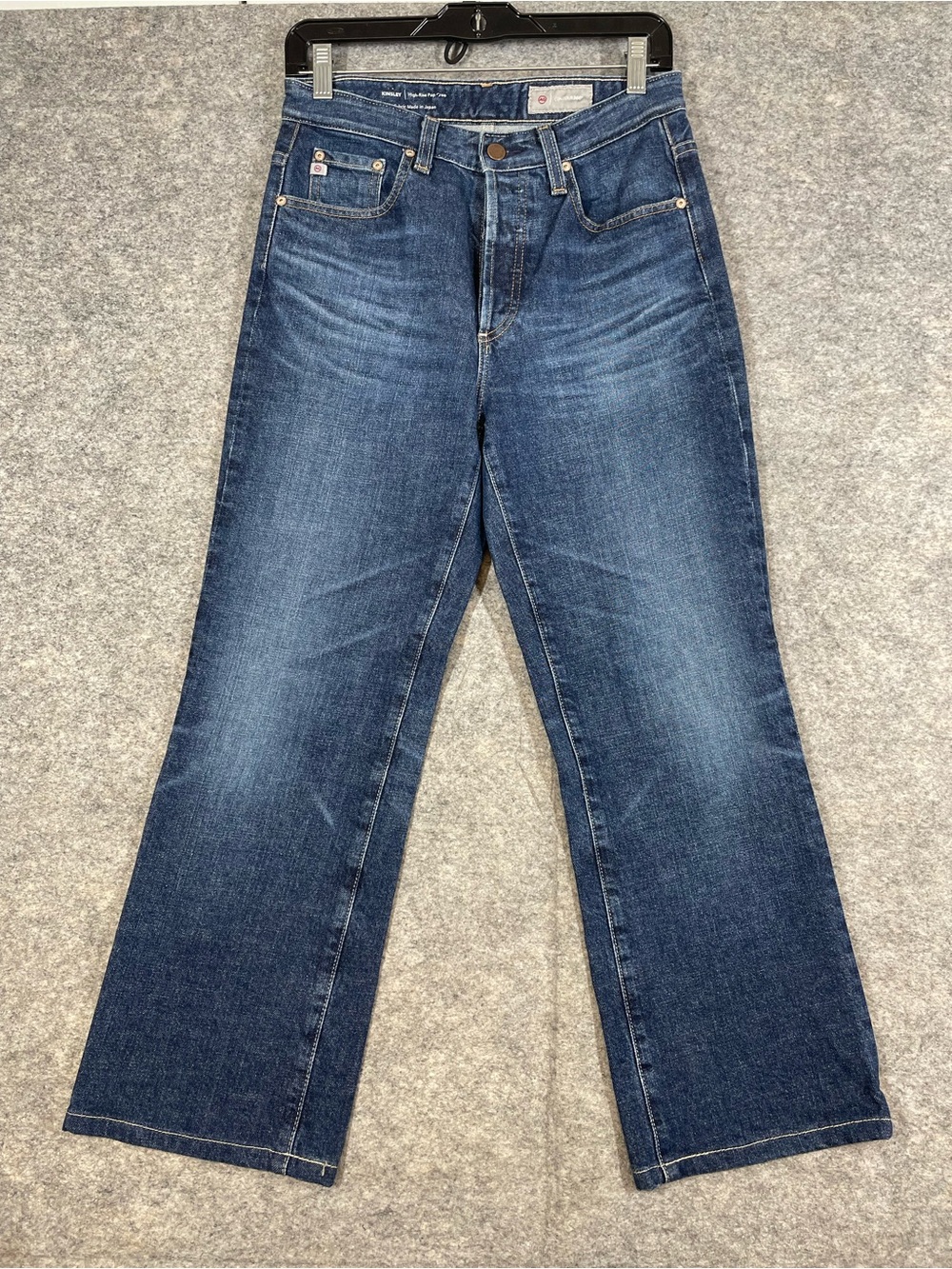 AG Adriano Goldschmied Kinsley Pop Crop Jeans Size 27 High Rise Kick Flare
